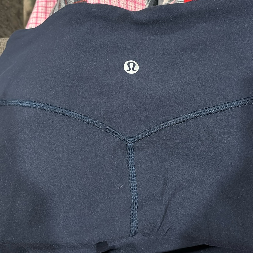 lululemon athletica Navy Track Pants with Reflective Logo
